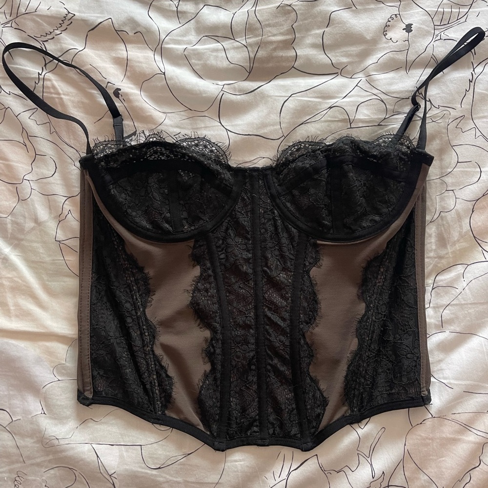 Urban Outfitters Black Lace Corset